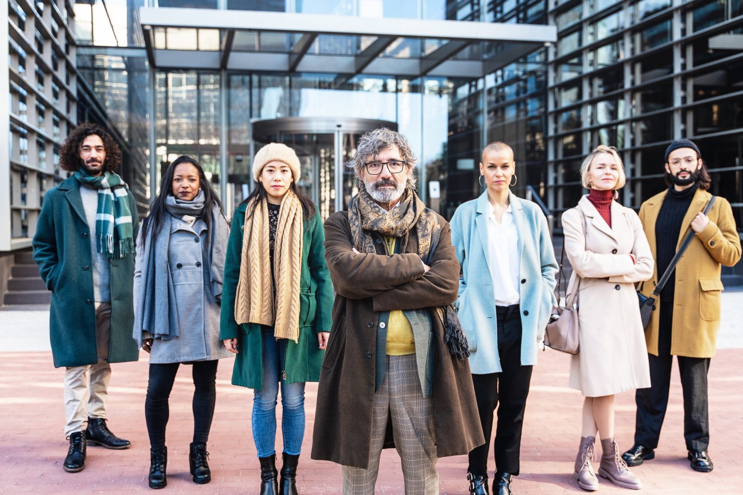 Outdoor Portrait Of Multi-Cultural Creative Business Team People